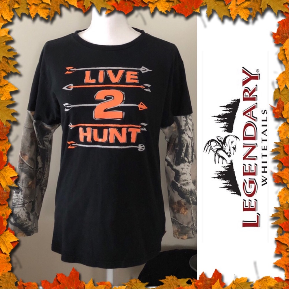 🦌🍁BOYS LEGENDARY WHITETAILS “LIVE 2 HUNT” TEE